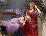 Pino Famous Paintings - MOTHER'S LOVE